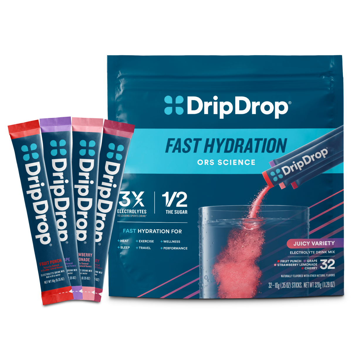 dripdrop-juicy-variety-pack-electrolyte-powder-8-oz-sticks-32-count-d8 Juicy_Variety_-_32ct_-_Transparent.png