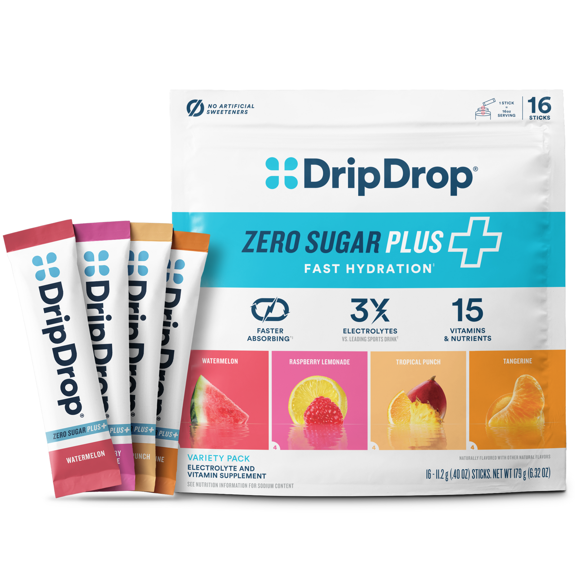 dripdrop-zero-sugar-plus-watermelon-tangerine-tropical-punch-raspberry-lemonade-16-oz-sticks-16-count-f0 Pouch_16ct_Front16ozSticks_VSPlus_Variety_A.png